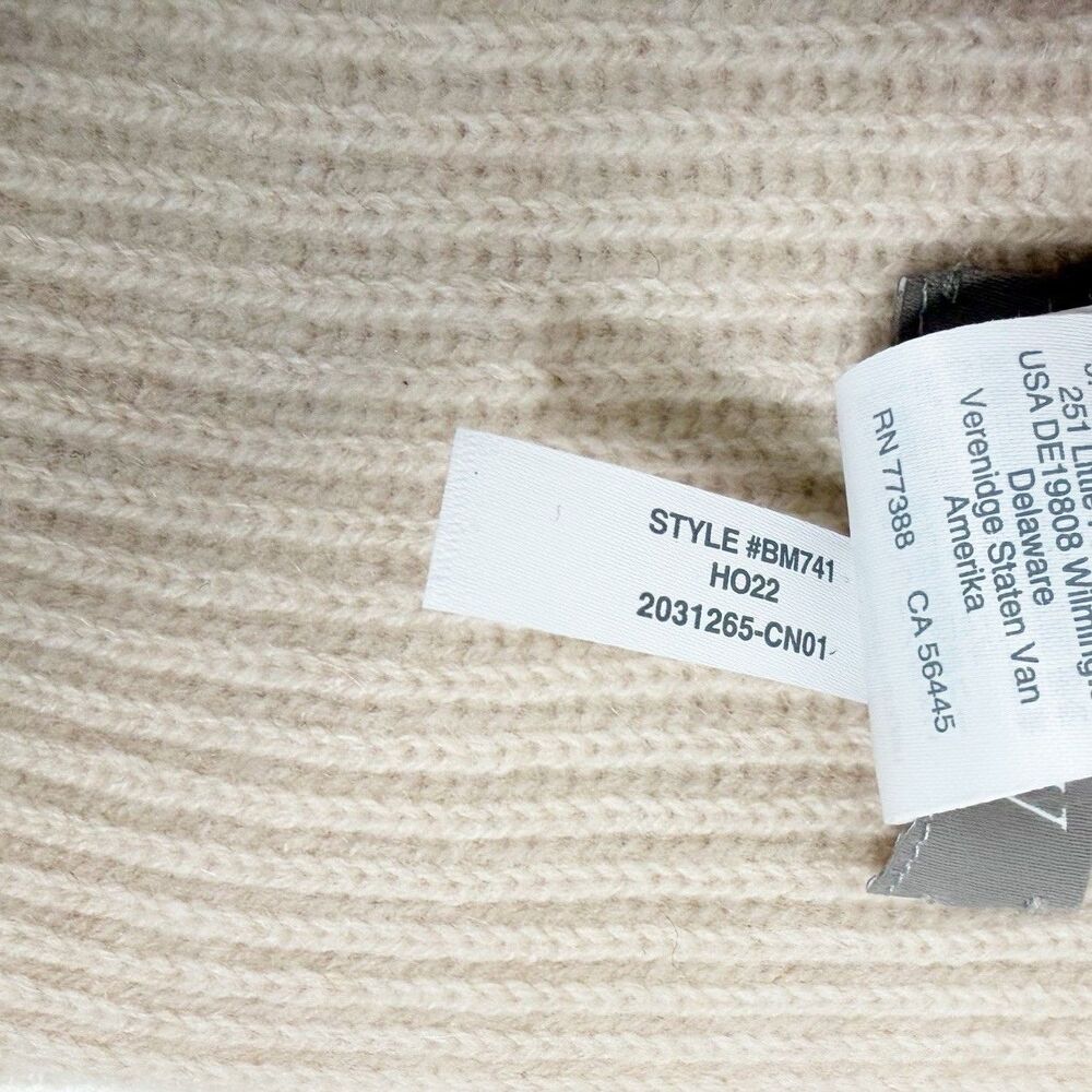 J Crew Luxury Knit 100% Cashmere Scarf Light Beige BM741 $178 - Picture 5 of 8